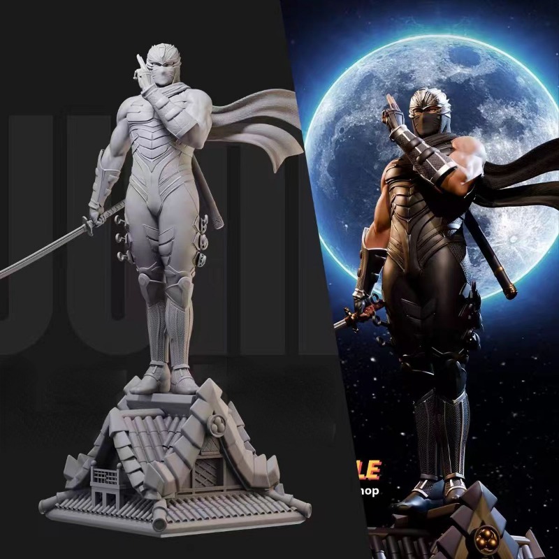 Model Kit Baki - 1/24 miniaturowa czarna szata Ninja Ryu