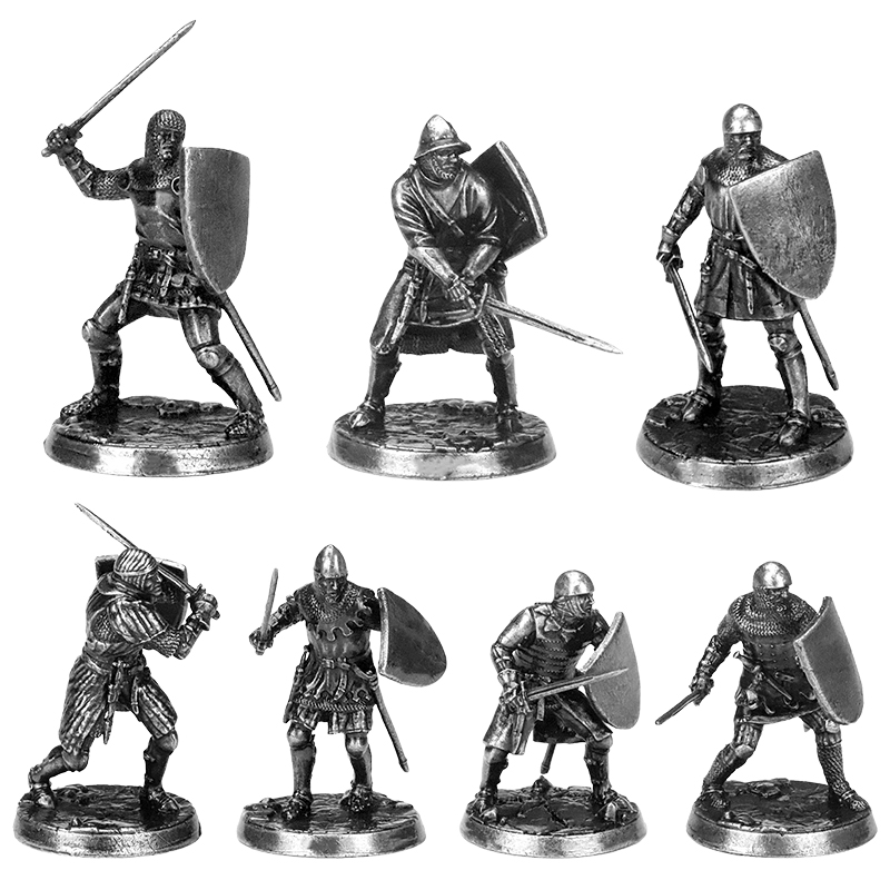 Model Kit Knight - Średniowieczny metalowy model rycerza i żołnierza,