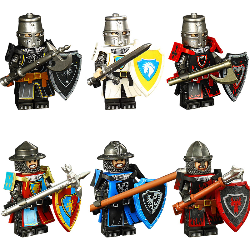 Model Kit Knight - ST3631-3636 Średniowieczny Smok Ognia Rycerz Cienia