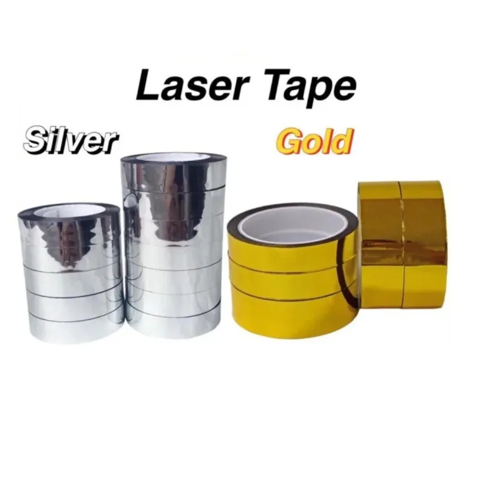 Masking Tape Thin - 50M brokatowe wąskie złoto srebrne foliowe