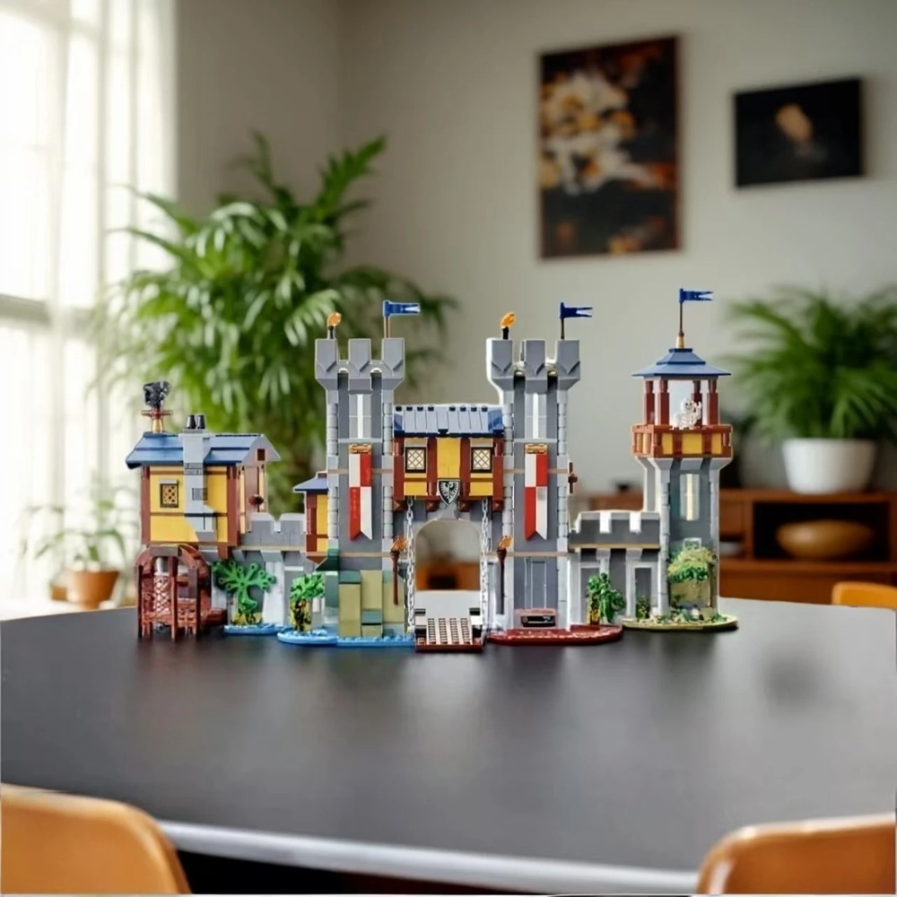 Model Kit Game - 1426 elementów Nowy Średniowieczny Zamek Architektoniczny