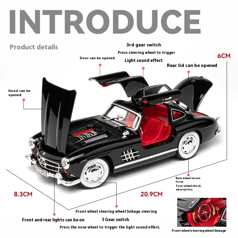 1:24 Mercedes-Benz 300SL Class – Model Kit Ferrari recenzja i cena