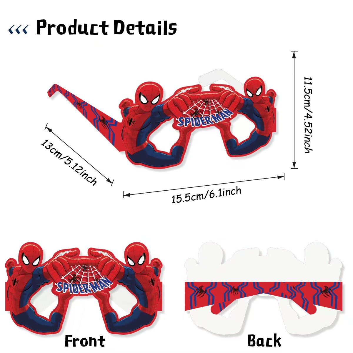8 SZTUK Papierowe Okulary Spid – Model Kit Spiderman recenzja i cena